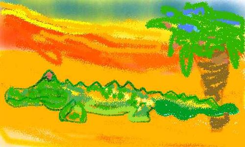 Детская студия Van Gog / Крокодил в окружении лета
